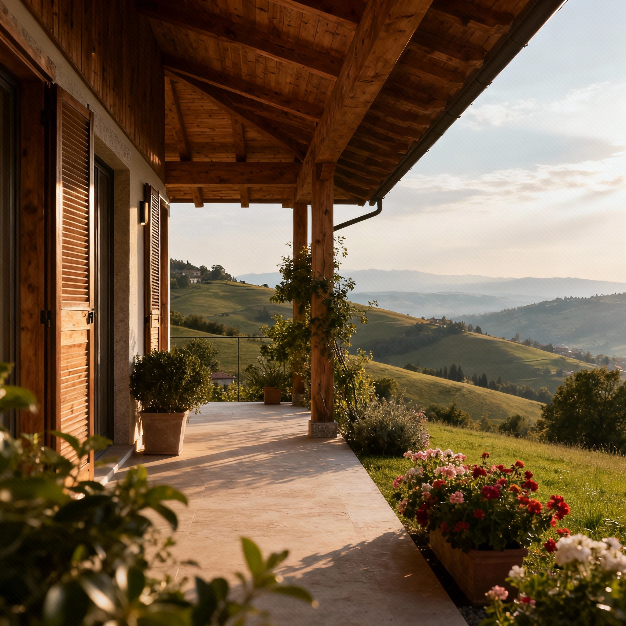 Serene Piedmont hills featuring cozy apartments surrounded by lush greenery and scenic landscapes.