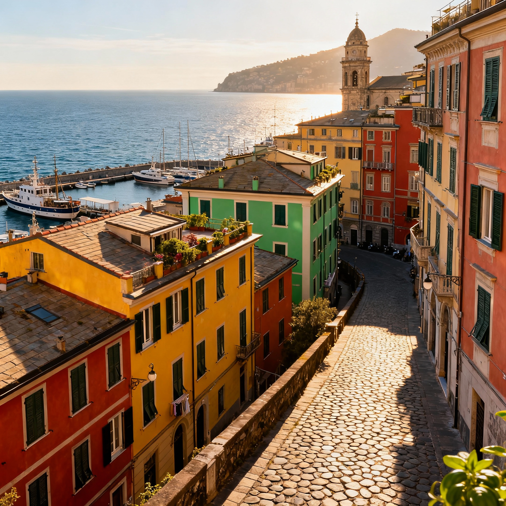 Historical harbor with stunning sea views, traditional pesto, and breathtaking landscapes.